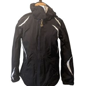 Columbia Titanium Omni Tech Hooded Black Jacket Coat Size Large